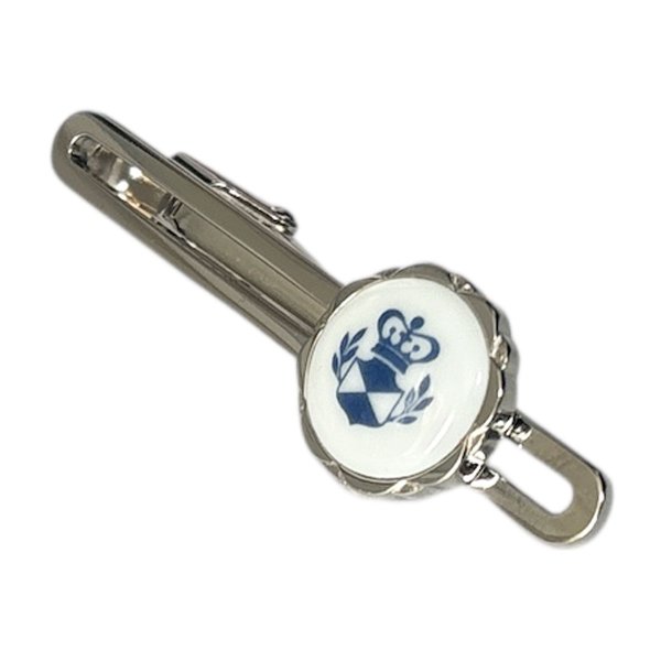 画像1: Swank & Royal Copenhagen スワンク & ロイヤルコペンハーゲン ホワイトブルーデザイン3ネクタイピン (1)