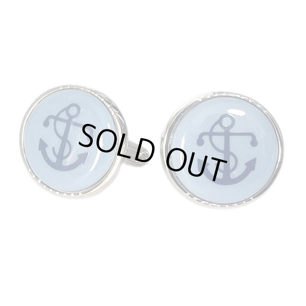 画像1: Swank & Royal Copenhagen スワンク & ロイヤルコペンハーゲン ブルーアンカーカフスボタン (1)