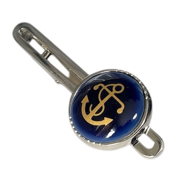 画像1: Swank & Royal Copenhagen スワンク & ロイヤルコペンハーゲン ブルーゴールドアンカーネクタイピン (1)