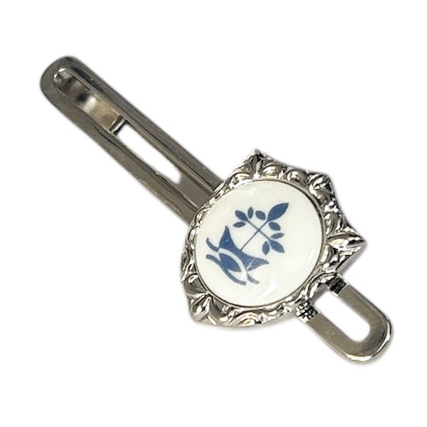 画像1: Swank & Royal Copenhagen スワンク & ロイヤルコペンハーゲン ホワイトブルーデザイン4ネクタイピン (1)