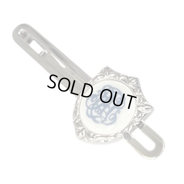 画像1: Swank & Royal Copenhagen スワンク & ロイヤルコペンハーゲン ホワイトブルーデザイン2ネクタイピン (1)