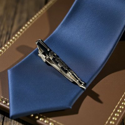 画像3: SWANK スワンク　シルバーブラック万年筆ネクタイピン・タイバー