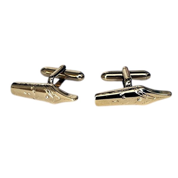 画像1: SWANK スワンク　ゴールドペン先カフスボタン・カフリンクス (1)