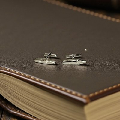 画像2: SWANK スワンク　シルバーペン先カフスボタン・カフリンクス