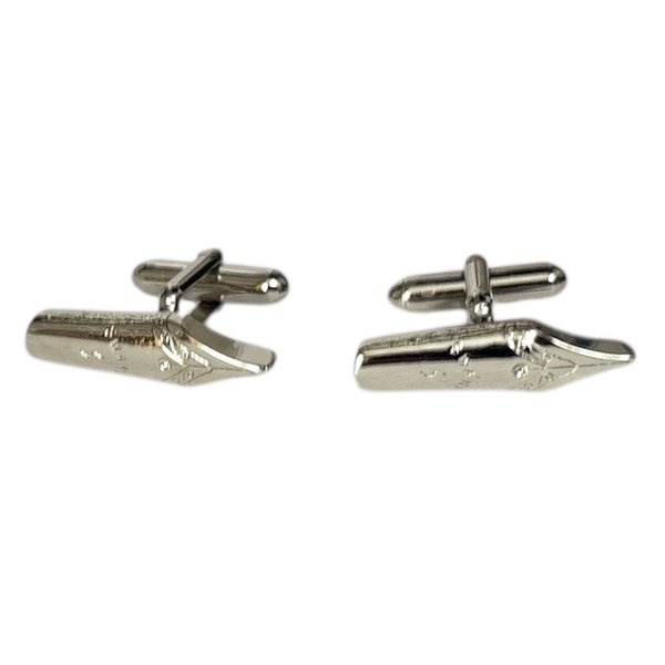 画像1: SWANK スワンク　シルバーペン先カフスボタン・カフリンクス (1)