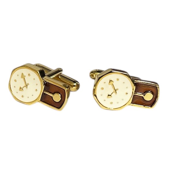 画像1: SWANK スワンク  柱時計 カフスボタン（カフリンクス） (1)