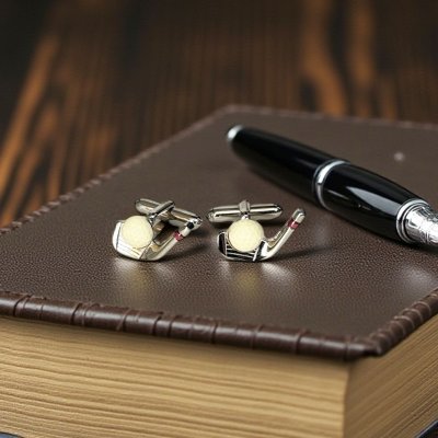 画像1: SWANK スワンク  ゴルフボールとクラブカフスボタン（カフリンクス）