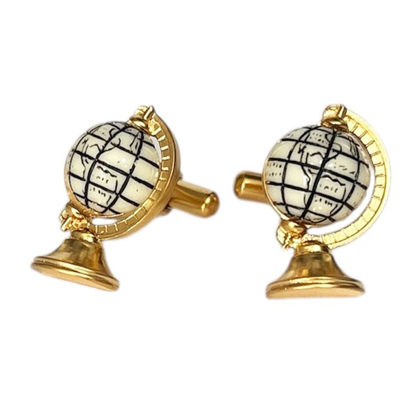 画像1: SWANK スワンク  地球儀カフスボタン（カフリンクス） (1)