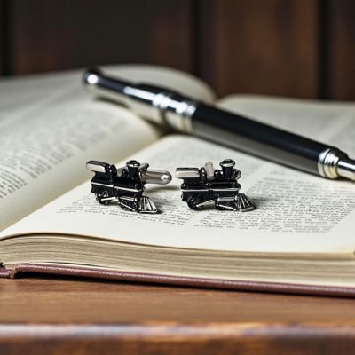 画像1: SWANK スワンク  機関車カフスボタン（カフリンクス）