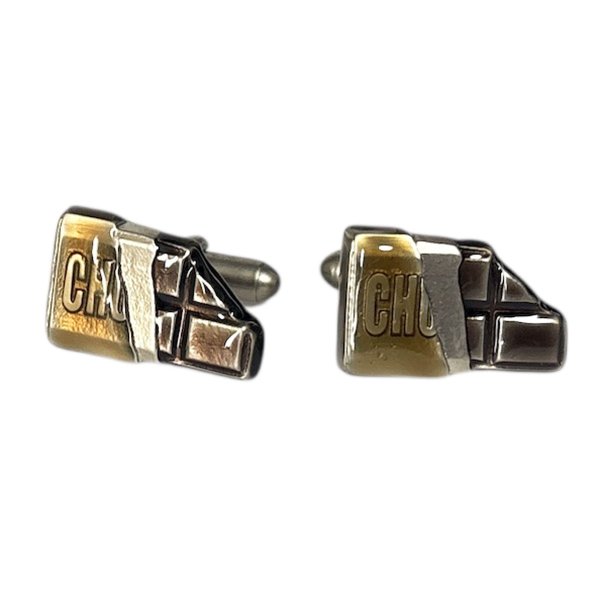 画像1: SWANK スワンク  チョコレートバーカフスボタン（カフリンクス） (1)