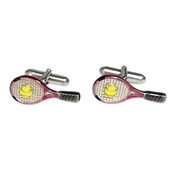画像1: SWANK スワンク  テニスラケットとボール カフスボタン（カフリンクス） (1)