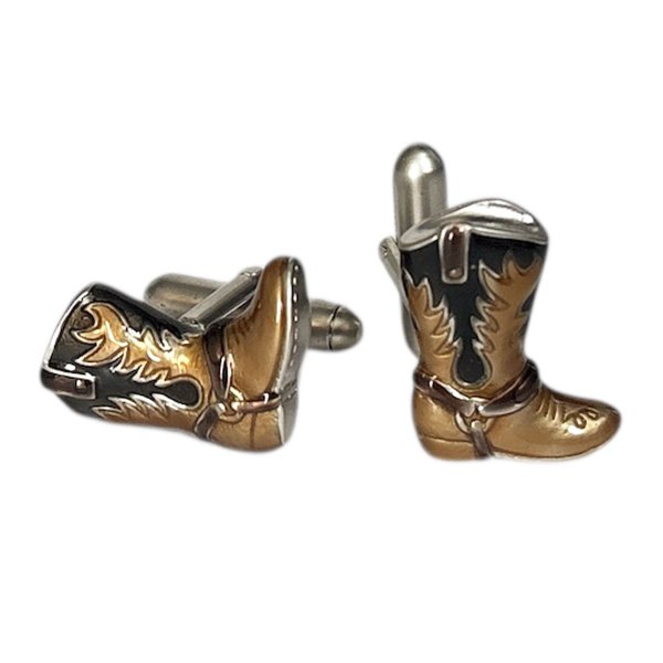 画像1: SWANK スワンク  ウエスタンブーツ・ブラックカフスボタン（カフリンクス） (1)