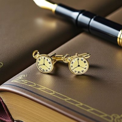 画像2: SWANK スワンク 時計モチーフカフスボタン（カフリンクス）