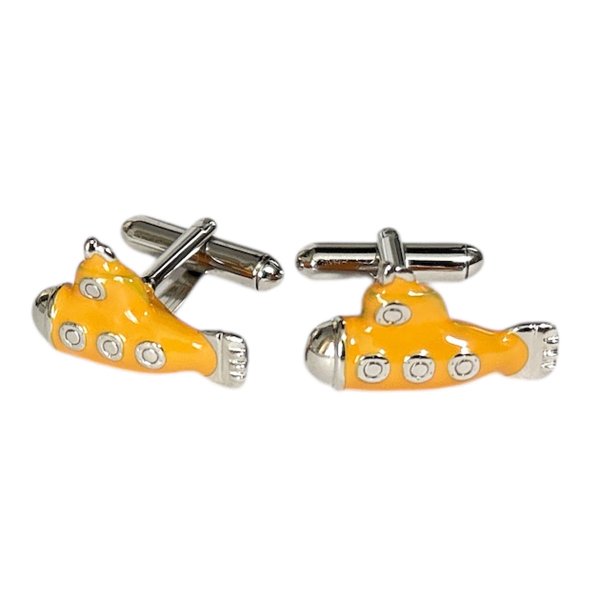 画像1: SWANK スワンク イエローサブマリーンカフスボタン（カフリンクス） (1)