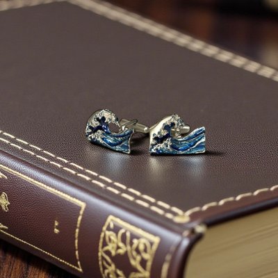 画像3: SWANK スワンク 波モチーフカフスボタン