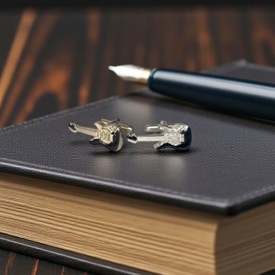 画像2: swank スワンク ブラックギターカフスボタン