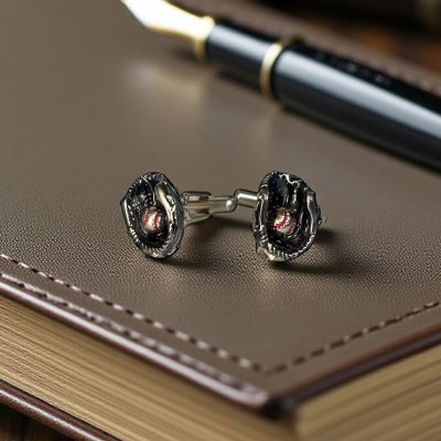 画像3: SWANK スワンク ブラックグローブ＆ボールカフスボタン