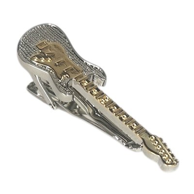 画像2: ギターモチーフカフスボタン・ネクタイピンセット