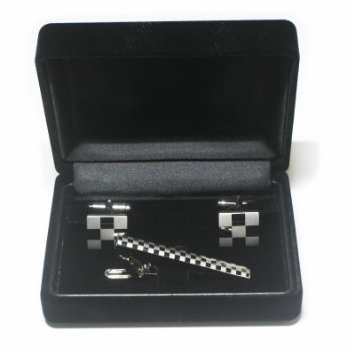 画像3: ゴールドツートーンカフスボタン・ネクタイピンセット