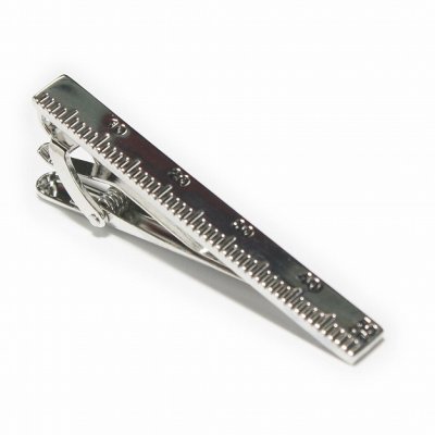 画像2: 定規モチーフカフスボタン・ネクタイピンセット