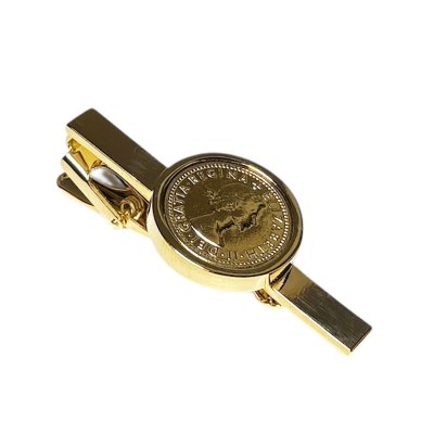 画像2: 英国６ペンスゴールドカフスボタン・ネクタイピンセット