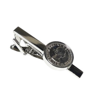 画像2: 英国６ペンスカフスボタン・ネクタイピンセット