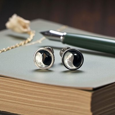 画像2: 陰陽タイプカフスボタン（カフリンクス）