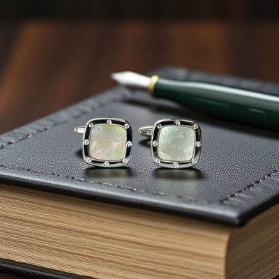 画像2: MOPインレイ・スクエアーカフスボタン（カフリンクス）