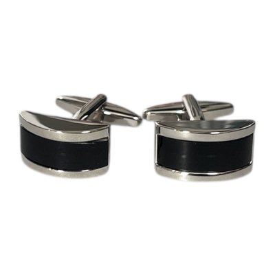 画像2: オニキスネクタイピン　カービングオニキスカフスセット