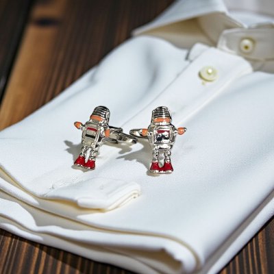画像2: おもちゃのロボットカフスボタン（カフリンクス）