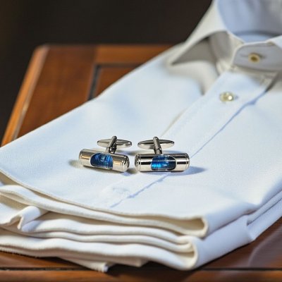 画像2: 水準器（青）・カフスボタン（カフリンクス）