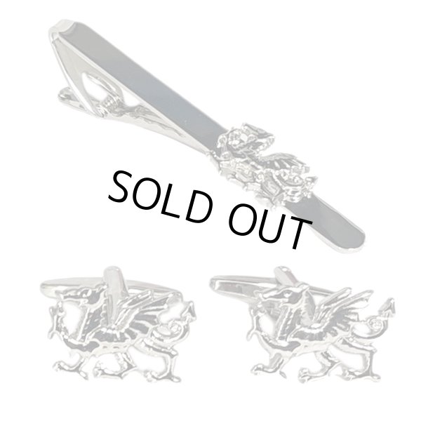 画像1: ドラゴン　カフス、タイピンセット (1)