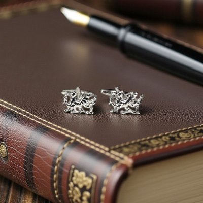 画像2: ドラゴン・カフスボタン（カフリンクス）