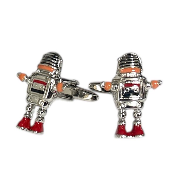 画像1: おもちゃのロボットカフスボタン（カフリンクス） (1)