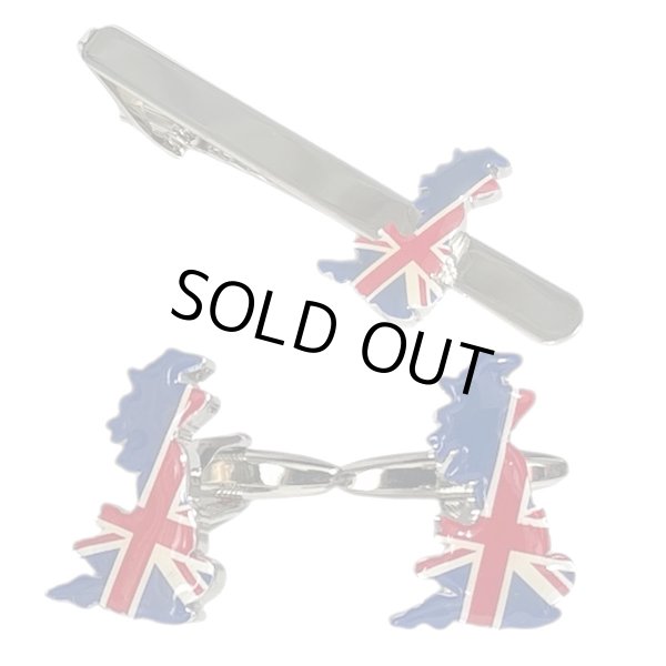 画像1: グレートブリテン島カフス　ネクタイピンセット (1)