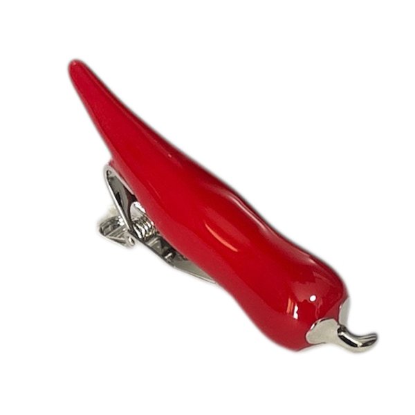 画像1: 赤唐辛子ネクタイピン（タイバー） (1)