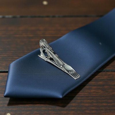 画像1: フォークデザインネクタイピン【名入れ可】