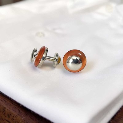 画像2: オレンジリバーシブルカフスボタン（カフリンクス）