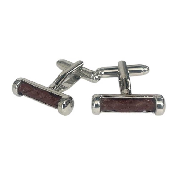 画像1: ブラウンスティックレザーカフス (1)