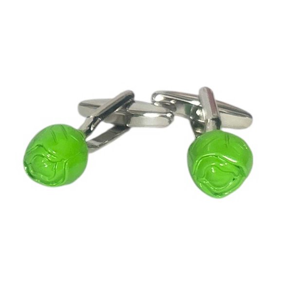 画像1: 芽キャベツカフスボタン（カフリンクス） (1)