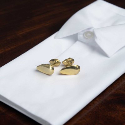 画像2: ゴールドストリームラインカフスボタン（カフリンクス）