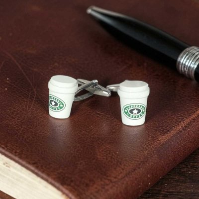 画像2: コーヒーカップカフスボタン（カフリンクス）
