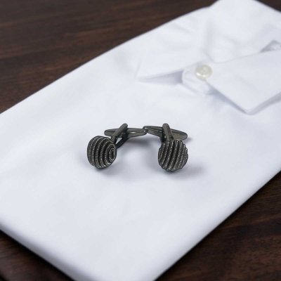 画像2: ガンメタストリングノットカフスボタン（カフリンクス）