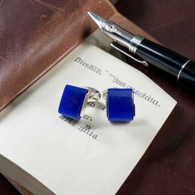 画像2: ブルーストーンカフスボタン（カフリンクス）