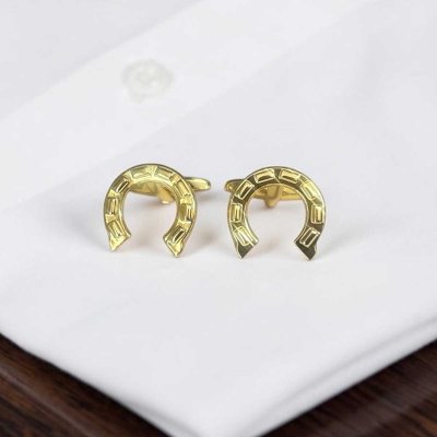画像3: 馬蹄ゴールドカフスボタン（カフリンクス）