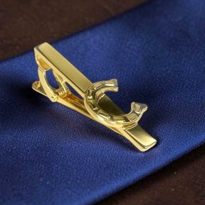 画像3: ゴールド馬蹄モチーフネクタイピン【名入れ可】