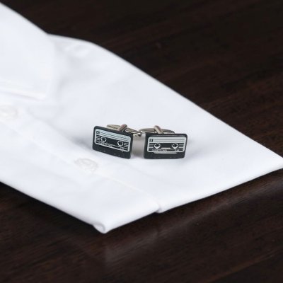 画像2: カセットテープ２カフスボタン（カフリンクス）