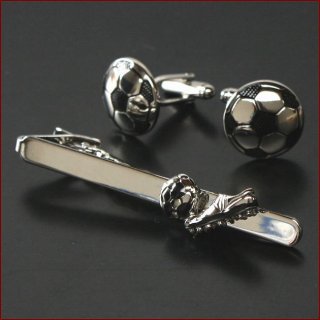 鎌倉カフス工房 サッカーボールとスパイク ネクタイピン