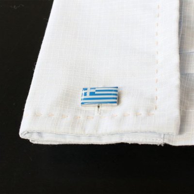 画像3: ギリシャ国旗カフスボタン（カフリンクス）