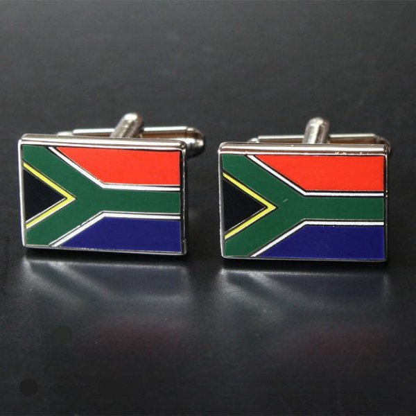画像1: 南アフリカ国旗カフスボタン（カフリンクス） (1)